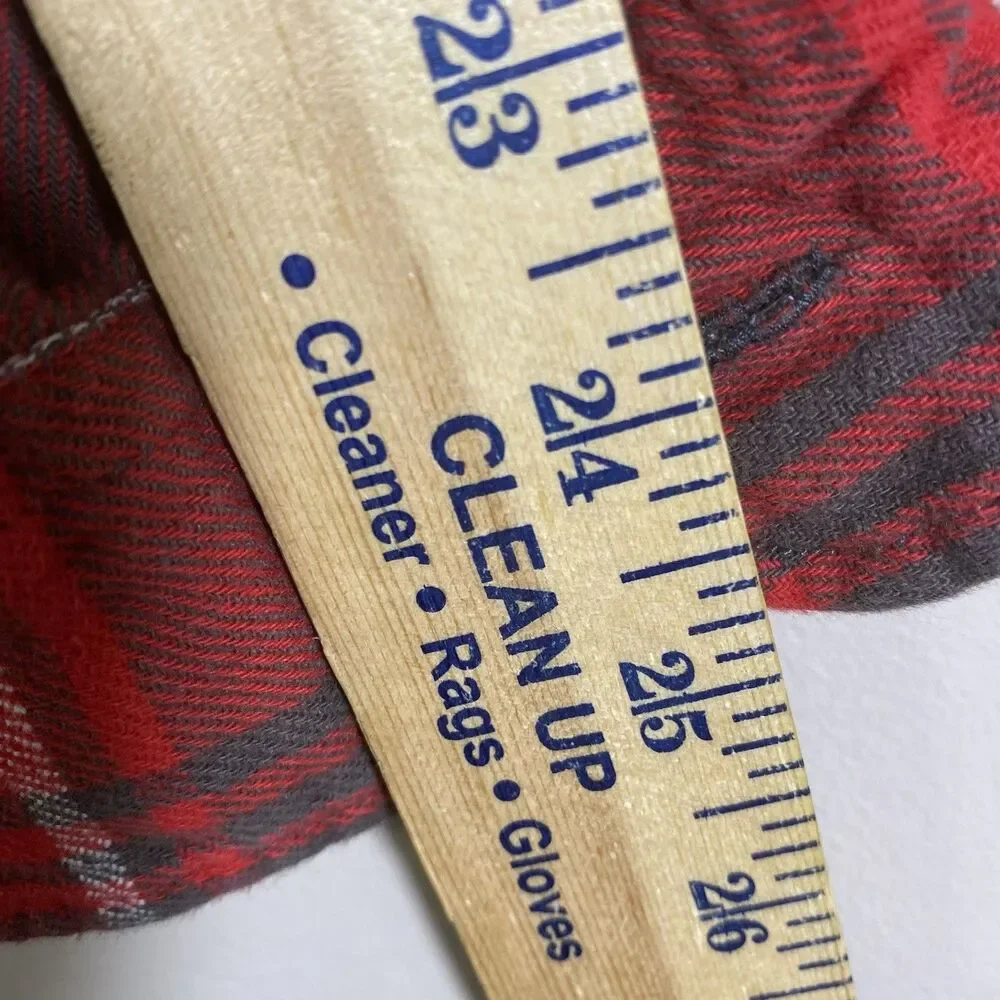 Polo Ralph Lauren Shirt Mens Large Red Plaid Flannel Classic Fit Pocket